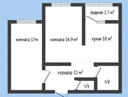 Продается 2-комнатная квартира Питерская ул, 56  м², 6150000 рублей