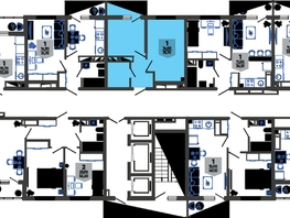 Продается 1-комнатная квартира ЖК Облака-3, дом 1, 31.7  м², 7065930 рублей