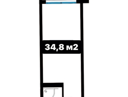 Продается 1-комнатная квартира Шоссейная ул, 34.8  м², 26100000 рублей