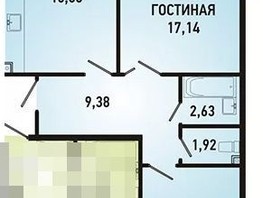 Продается 2-комнатная квартира Героя Георгия Бочарникова ул, 62  м², 5350000 рублей