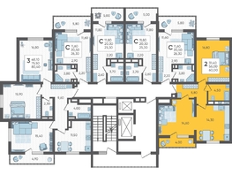 Продается 2-комнатная квартира ЖК Горный квартал, литера 4, 60  м², 15990000 рублей