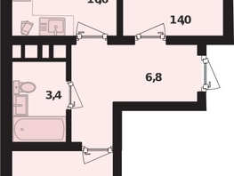 Продается 2-комнатная квартира ЖК Грани, литера 6, 49.7  м², 6779200 рублей