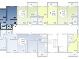 Продается 2-комнатная квартира ЖК Романовский, литера 1, 55.36  м², 6277824 рублей