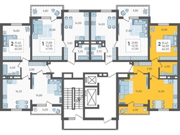 Продается 2-комнатная квартира ЖК Горный квартал, литера 5, 60  м², 16410000 рублей