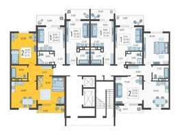 Продается 2-комнатная квартира ЖК Горный квартал, литера 2, 61.7  м², 18460640 рублей