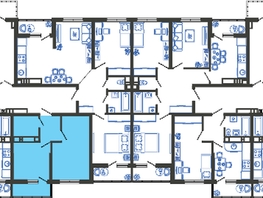 Продается 1-комнатная квартира ЖК Облака-3, дом 1, 32.3  м², 7177060 рублей