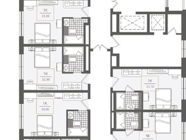 Продается 1-комнатная квартира ЖК Нескучный сад, корпус 2, 23.9 м², 36826240 рублей
