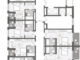Продается 1-комнатная квартира ЖК Нескучный сад, корпус 2, 25.8 м², 32737280 рублей