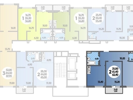 Продается 2-комнатная квартира ЖК Парк у дома, литера 7.1, 62.4  м², 9840480 рублей