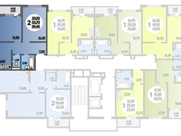 Продается 2-комнатная квартира ЖК Парк у дома, литера 7.1, 59.4  м², 14291640 рублей