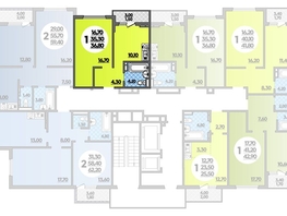 Продается 1-комнатная квартира ЖК Парк у дома, литера 7.1, 36.8  м², 7187039 рублей