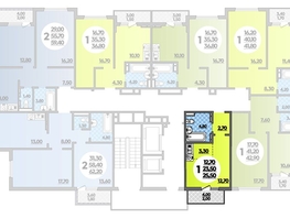 Продается Студия ЖК Парк у дома, литера 7.1, 25.5  м², 5740050 рублей