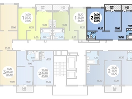 Продается 2-комнатная квартира ЖК Парк у дома, литера 7.1, 53.5 м², 9715600 рублей