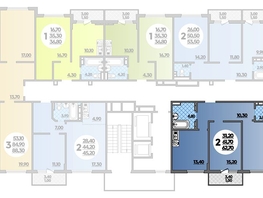 Продается 2-комнатная квартира ЖК Парк у дома, литера 7.1, 62.7  м², 10119780 рублей