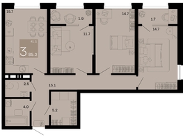 Продается 3-комнатная квартира ЖК Хозяин морей, литер 1, 85.2  м², 26582400 рублей