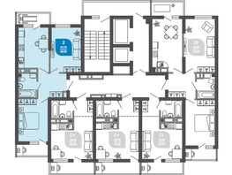 Продается 2-комнатная квартира ЖК Облака-2, блок секция 4-8, 50.3  м², 11030790 рублей