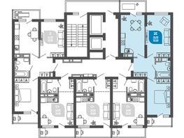 Продается 2-комнатная квартира ЖК Облака-2, блок секция 4-8, 57  м², 10294200 рублей