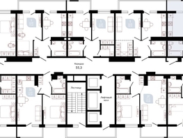 Продается 2-комнатная квартира ЖК Отражение, 2 очередь литера 3, 58.4 м², 7114500 рублей