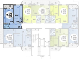 Продается 2-комнатная квартира ЖК Восточный, литера 30, 47.47  м², 5876786 рублей