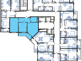 Продается 2-комнатная квартира ЖК Облака-3, дом 1, 56.8  м², 9991120 рублей