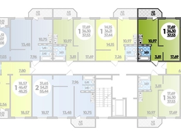 Продается 1-комнатная квартира ЖК Южная долина, литера 1, 37.53  м², 3659999 рублей