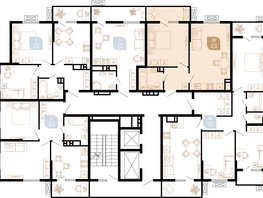 Продается 1-комнатная квартира ЖК Южане, 4 очередь литера 4, 44.8  м², 7293440 рублей