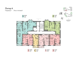 Продается 1-комнатная квартира ЖК Теплые Края, 2 очередь литера 4, 35.9  м², 4954200 рублей