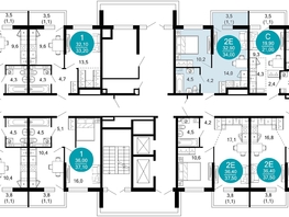 Продается 1-комнатная квартира ЖК Лестория, дом 4, 34  м², 14433000 рублей