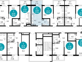 Продается 1-комнатная квартира ЖК Лестория, дом 6, 20.9  м², 10564950 рублей