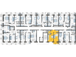 Продается 1-комнатная квартира ЖК Небо, литера 5, 42.1  м², 7178050 рублей