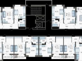 Продается 2-комнатная квартира ЖК Смородина, литера 12, 49.76  м², 6269760 рублей