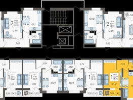 Продается 1-комнатная квартира ЖК Смородина, литера 12, 35.2  м², 5244800 рублей