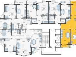 Продается 2-комнатная квартира ЖК Режиссёр, литера 4, 83.12  м², 11429000 рублей