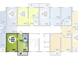 Продается 1-комнатная квартира ЖК Город у моря, литер 17, 39.15  м², 5893000 рублей