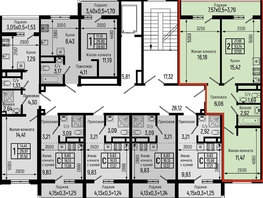 Продается 2-комнатная квартира ЖК Botanica Hills (Ботаника Хилс), лит 2, 57.53  м², 15610000 рублей