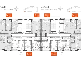 Продается 4-комнатная квартира ЖК Все Свои VIP, литера 8, 114.2  м², 34260000 рублей