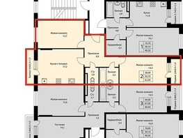 Продается 2-комнатная квартира ЖК Nova Vita (Нова Вита), дом 22, 62.4  м², 6930000 рублей