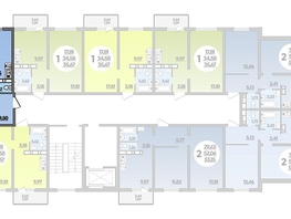 Продается 2-комнатная квартира ЖК Романовский, литера 1, 64.29  м², 6654015 рублей