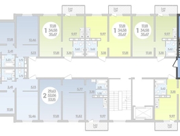 Продается 2-комнатная квартира ЖК Романовский, литера 1, 64.29  м², 6711876 рублей