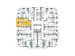 Продается 1-комнатная квартира ЖК Зеленодар, литера 6, 43.7  м², 5790250 рублей