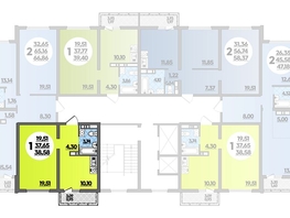 Продается 1-комнатная квартира ЖК Город у моря, литер 17, 38.58  м², 6381132 рублей