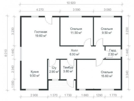 Продается Дом Выселковская ул, 80  м², участок 6 сот., 8300000 рублей