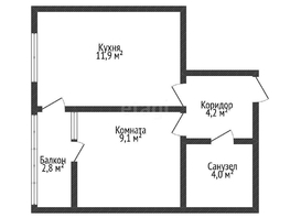 Продается 1-комнатная квартира Западный Обход ул, 32.4  м², 4300000 рублей