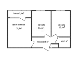 Продается 2-комнатная квартира Западный Обход ул, 59  м², 7250000 рублей