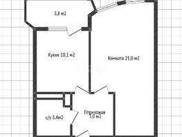 Продается 1-комнатная квартира Черниговская ул, 43  м², 6000000 рублей