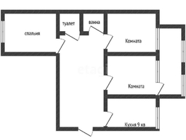 Продается 3-комнатная квартира Московская ул, 64.2  м², 8200000 рублей