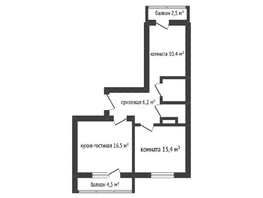 Продается 2-комнатная квартира Домбайская ул, 58.3  м², 5800000 рублей