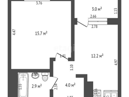 Продается 1-комнатная квартира Конгрессная ул, 36.4  м², 5300000 рублей