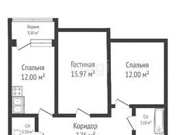 Продается 2-комнатная квартира FRESH, 60.3  м², 5650000 рублей