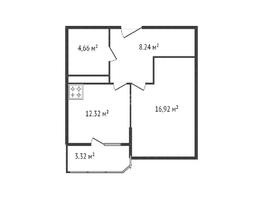 Продается 1-комнатная квартира ЖК Лучший, литер 5, 43.14  м², 5000000 рублей